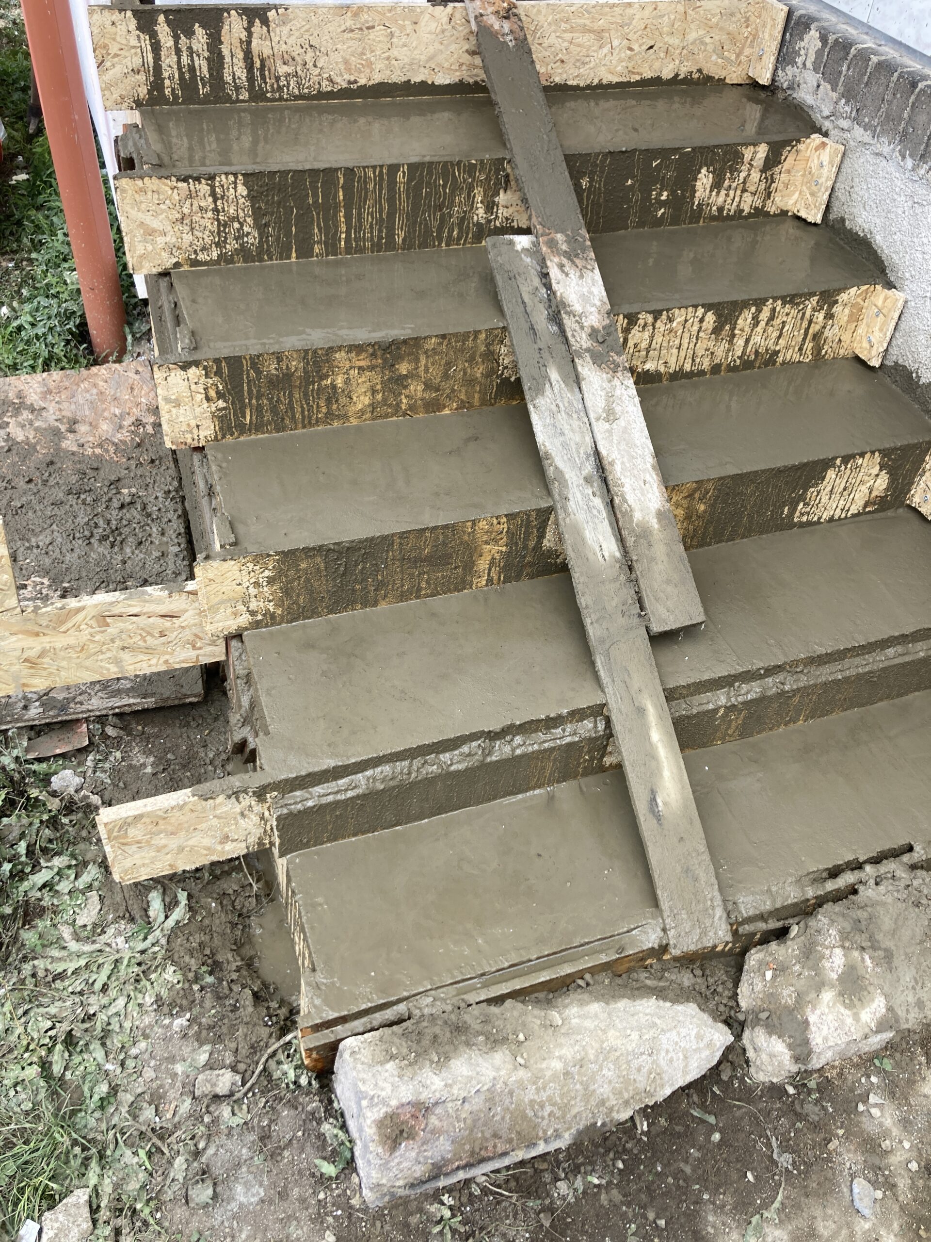 Betonování schodiště